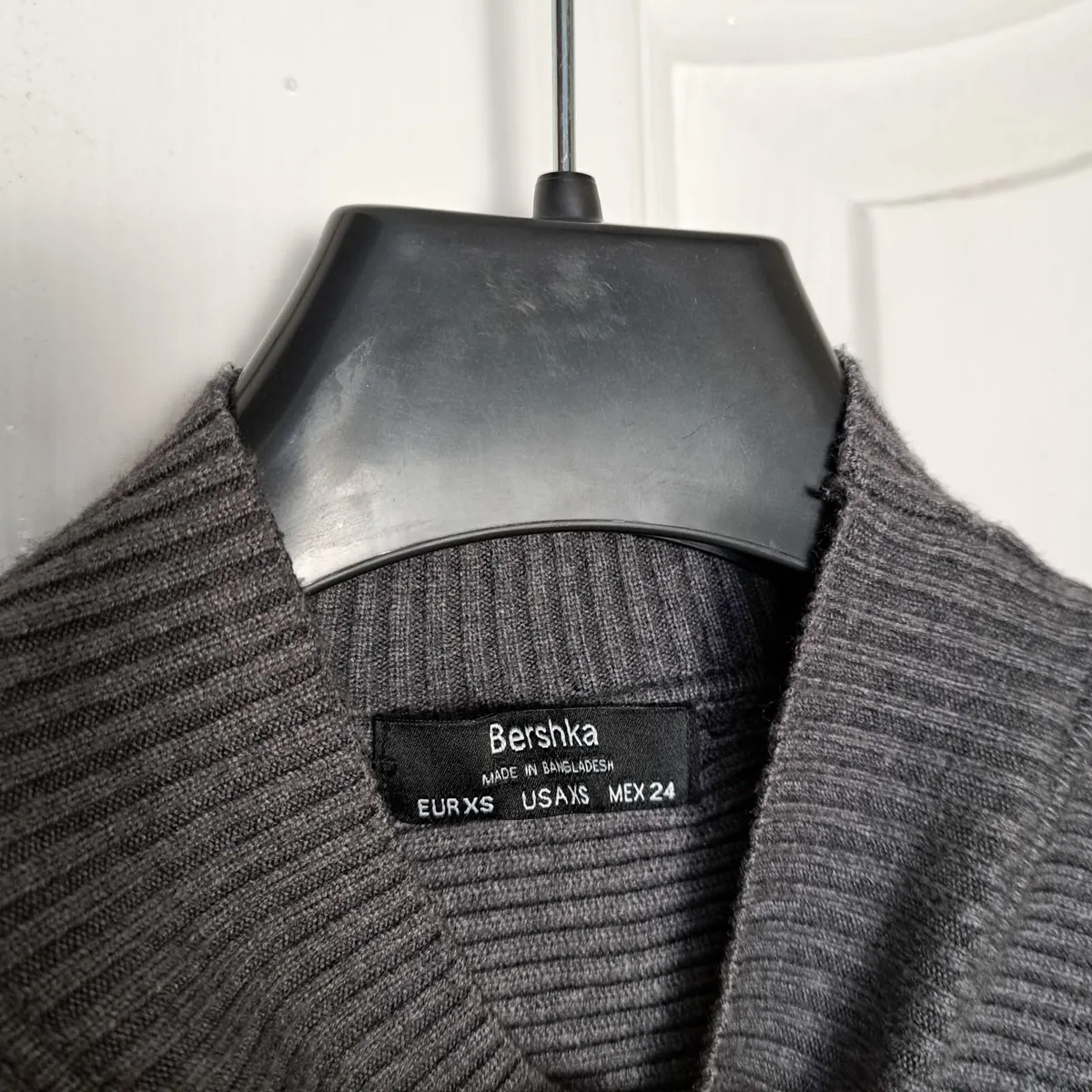 Bershka Grey High Neck Sweater Jumper Size XS - Image 3
