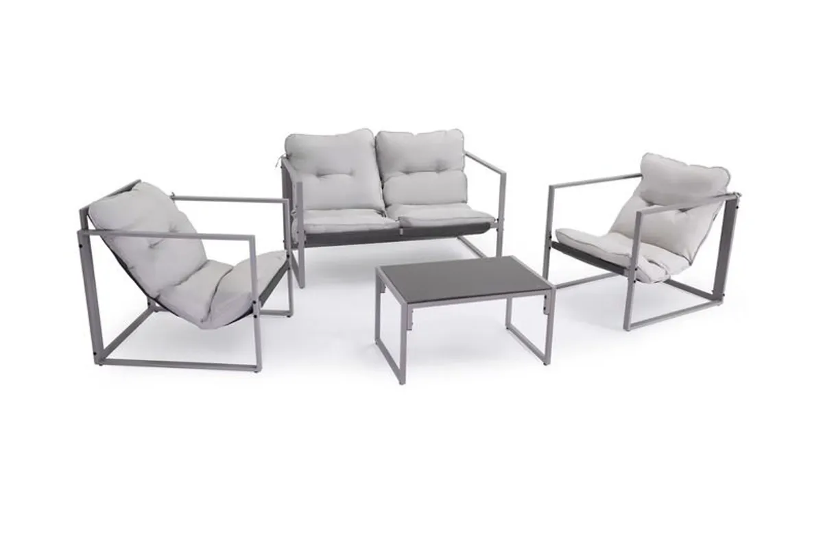 Roma Garden Furniture Set Outdoor Sofa, 2 Chairs & Table | Patio / Garden / Terrace Set - Image 2