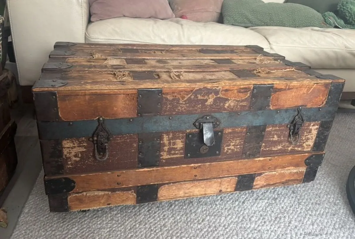 antique luggage chests - Image 1