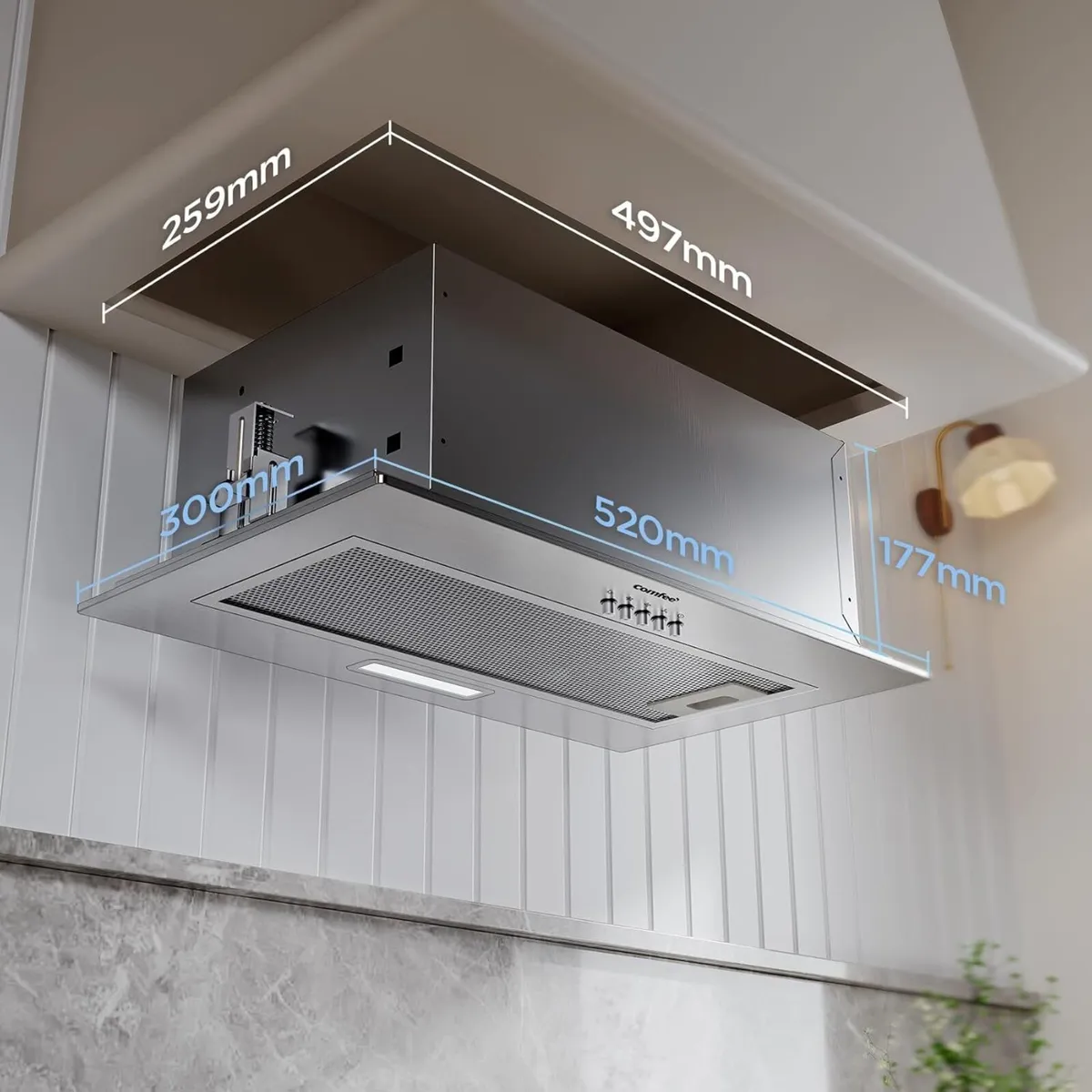 Integrated Cooker Hood Stainless Steel Extractor F - Image 1