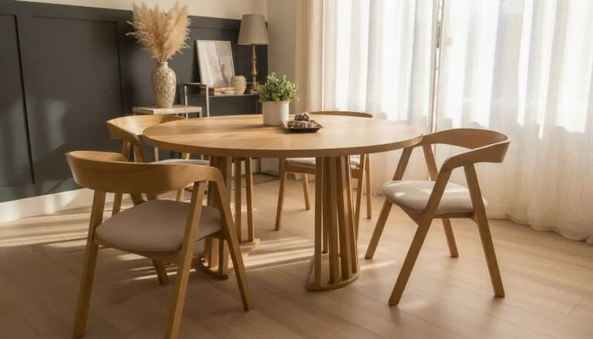 Tovo Extendable Round Table Laminated 100-140cm - Image 2