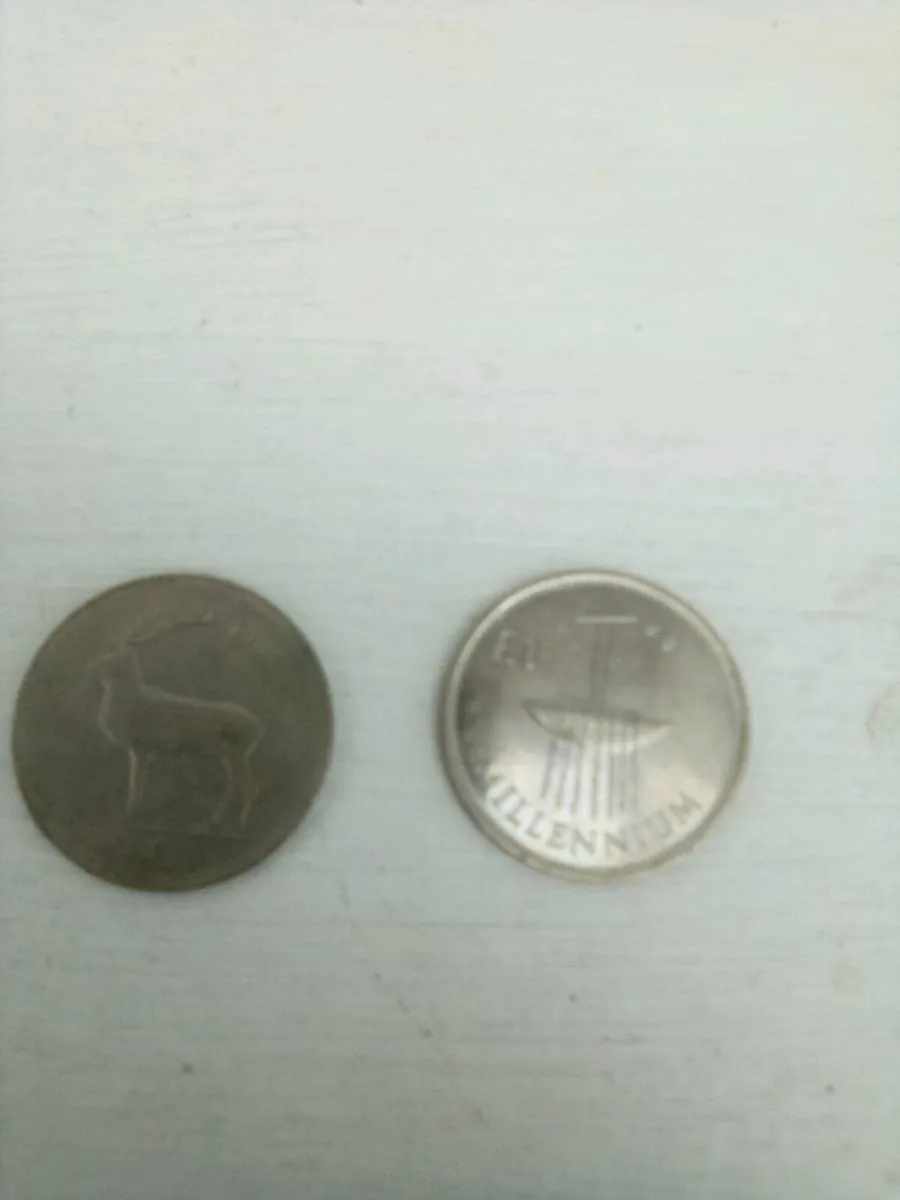 IRISH.  MILLENIUM.  POUND.  X. 1990. POUND.  COIN. - Image 1