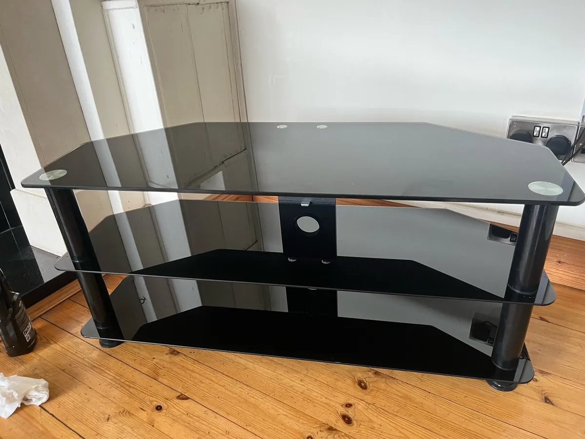 Black glass tv stand - Image 2