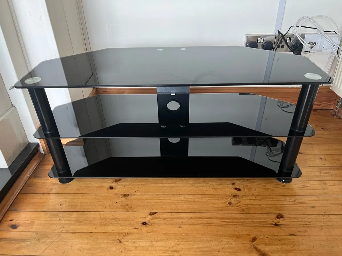 Black glass tv stand - Image 3