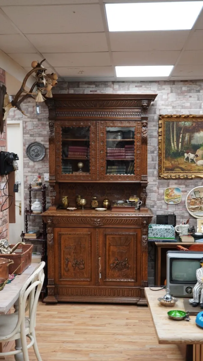 Victorian Oak Buffet Cabinet c. 1890 - Image 1