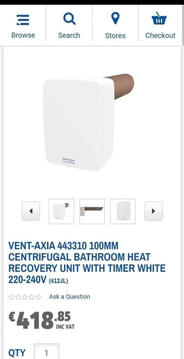 Vent Axia Heat Recovery Extract Fan - Image 1