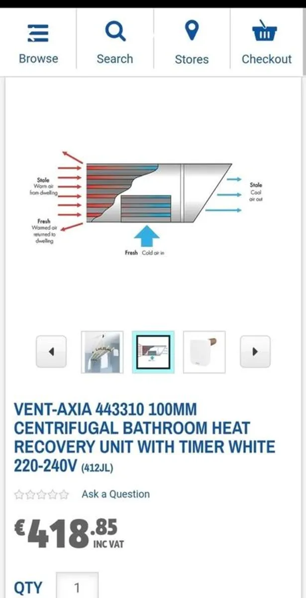 Vent Axia Heat Recovery Extract Fan - Image 3