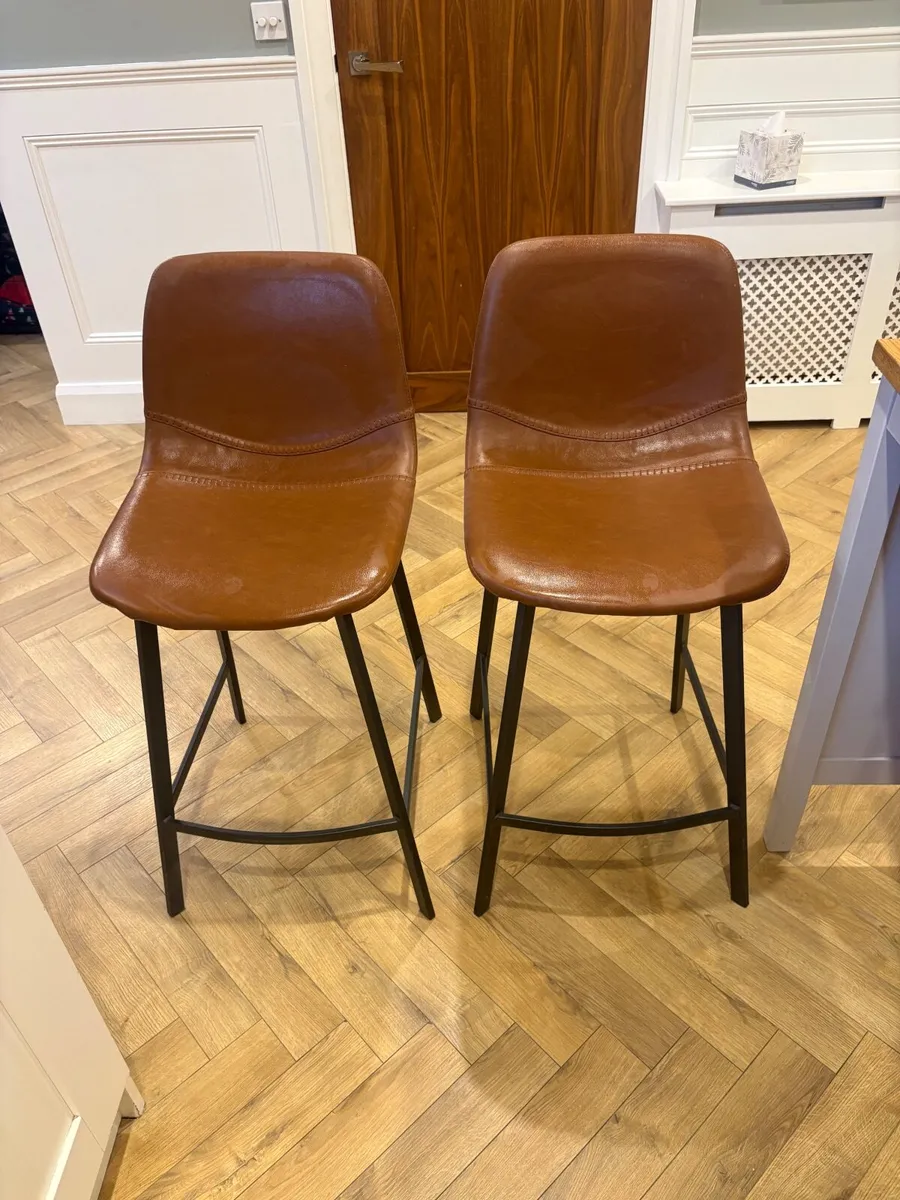 2 x Kitchen Island Bar Stools - Image 1