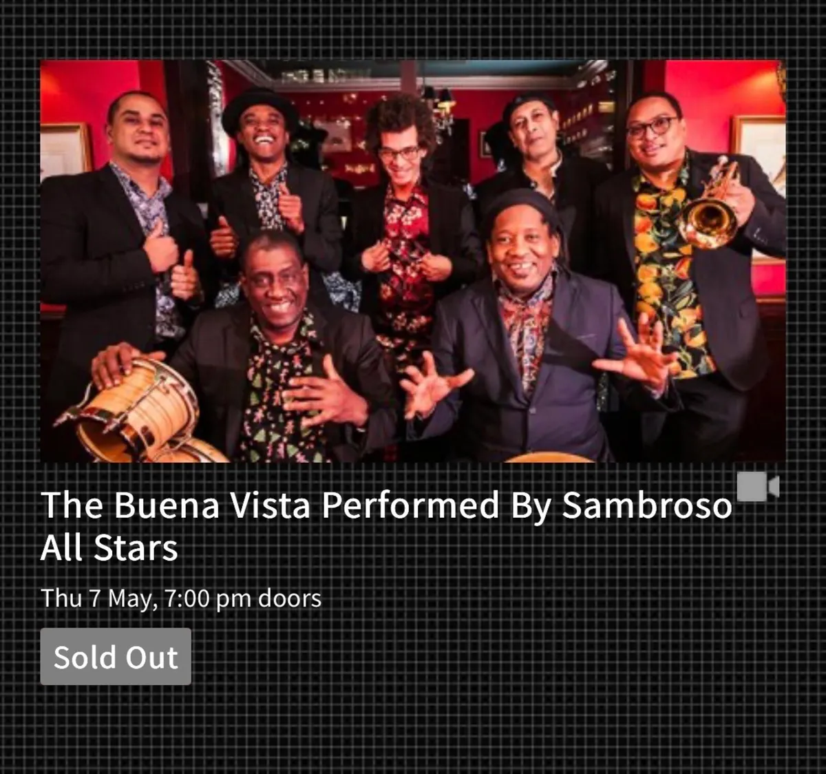 Buena vista social club x 2 tickets