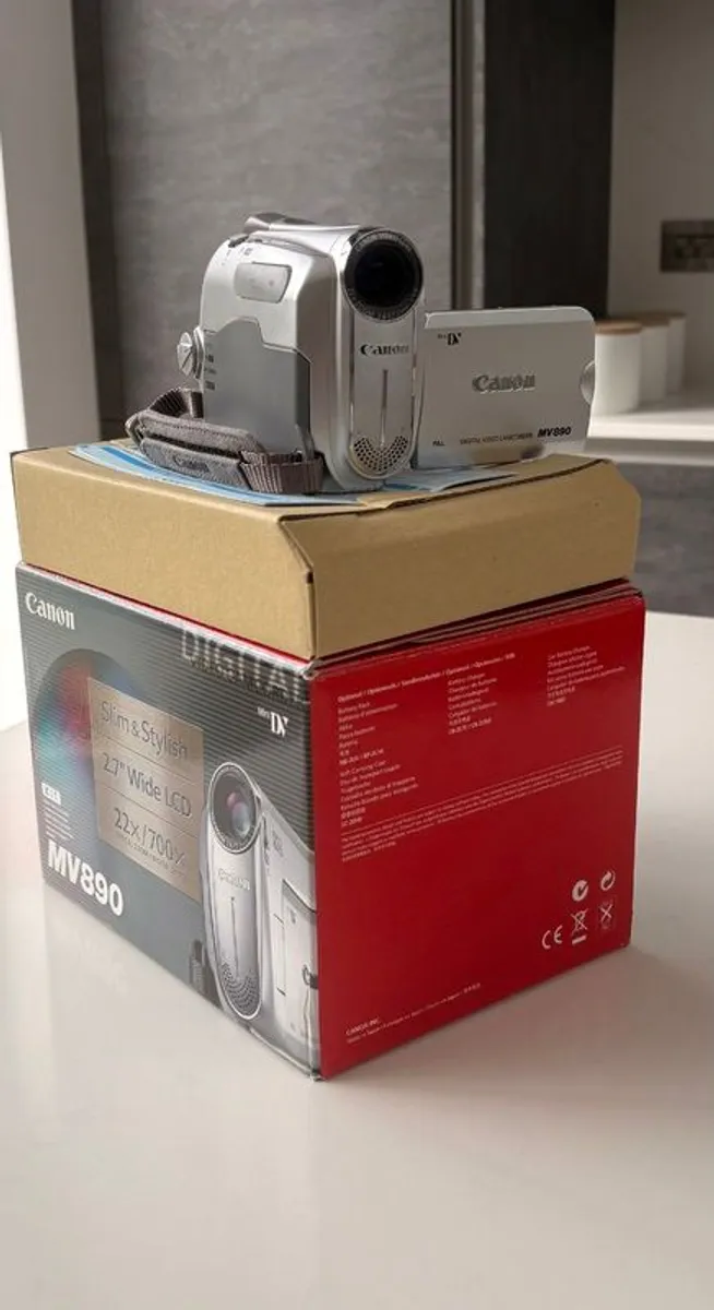 Boxed Canon MV890 MiniDV Camcorder, Vintage Y2K Video Camera - Image 1