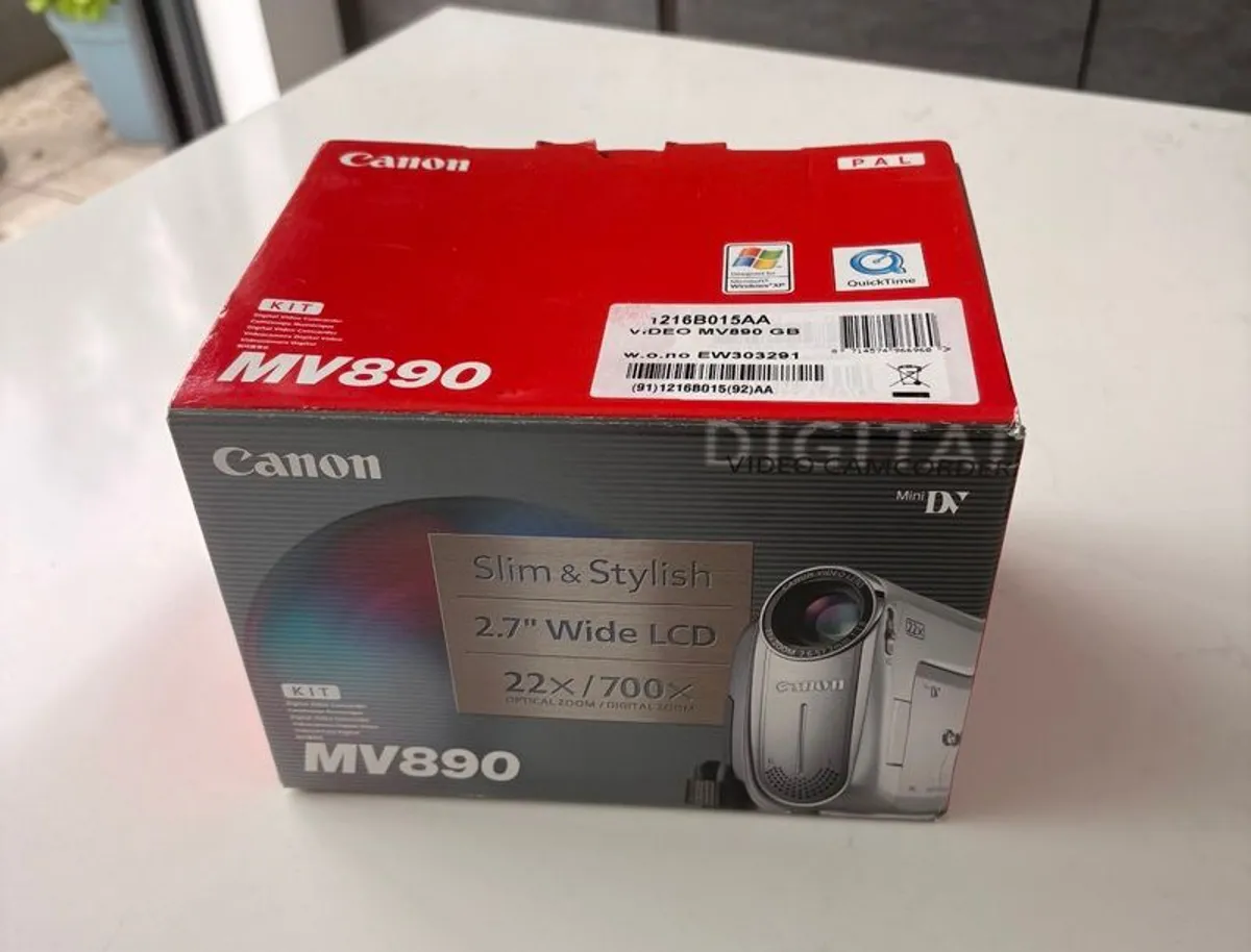 Boxed Canon MV890 MiniDV Camcorder, Vintage Y2K Video Camera - Image 2