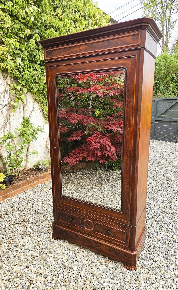 Antique French Rosewood Armoire - Circa 1890 - Image 2