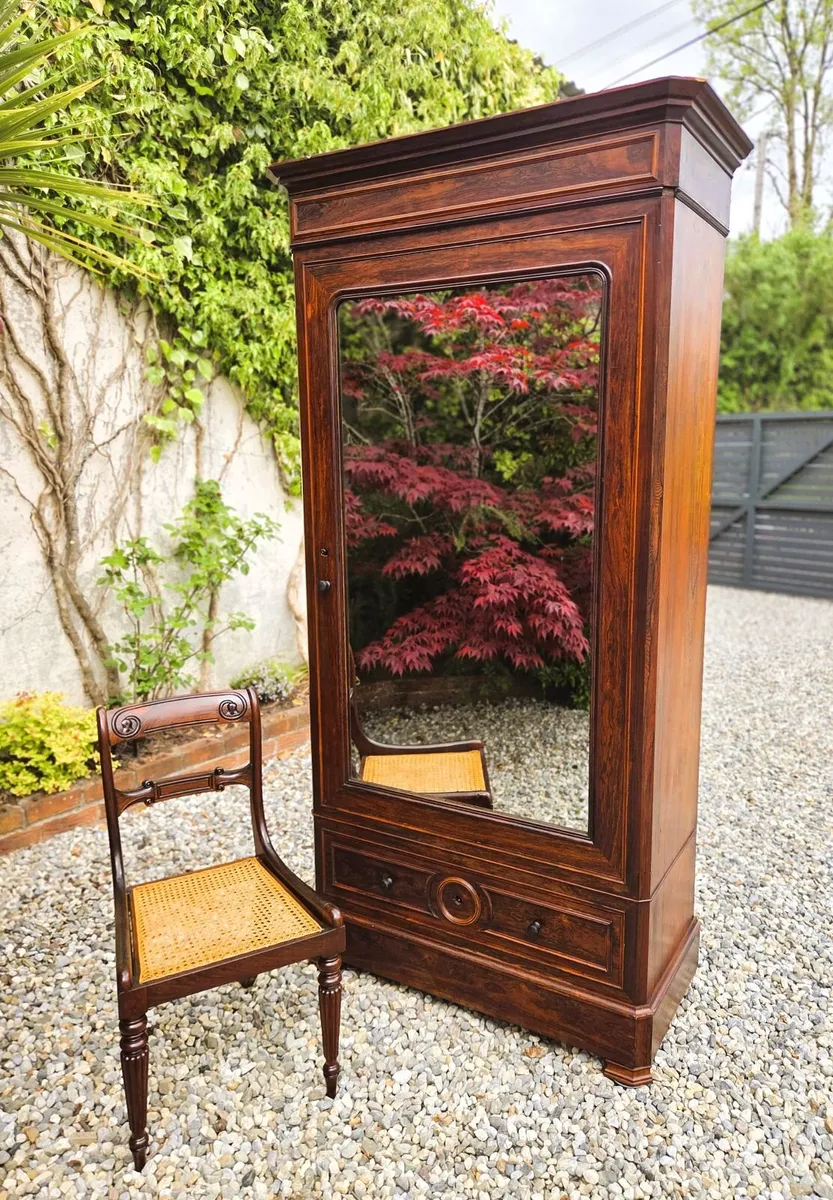 Antique French Rosewood Armoire - Circa 1890 - Image 1