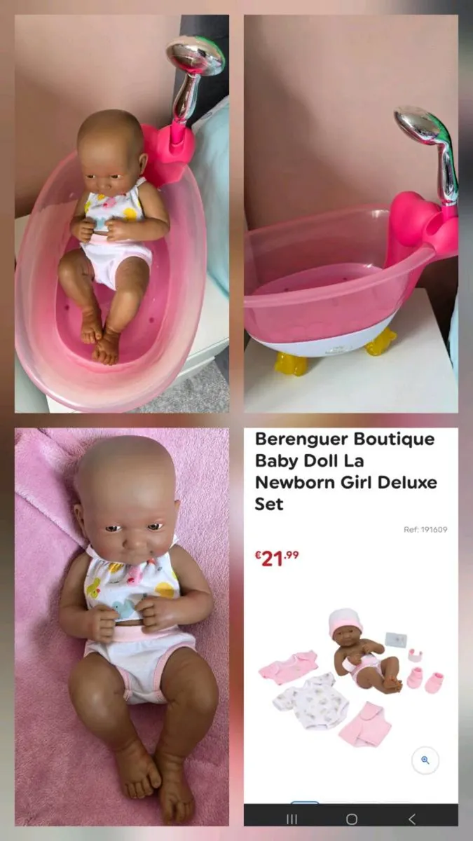 Baby dolls & bathtub - Image 1