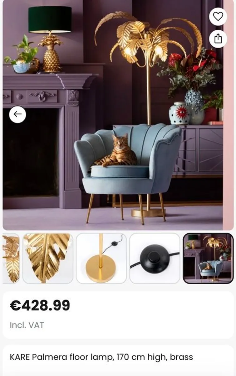 KARE Palmera floor lamp, 170 cm high - Image 3