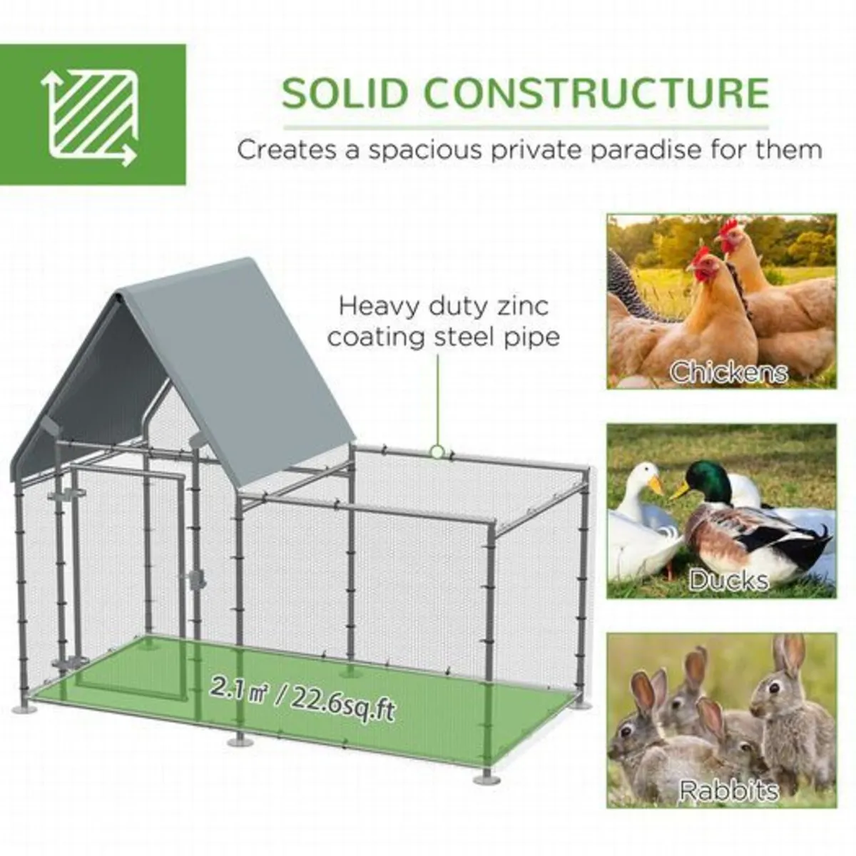 Chicken coop chicken run 4-6 chicken - Image 2