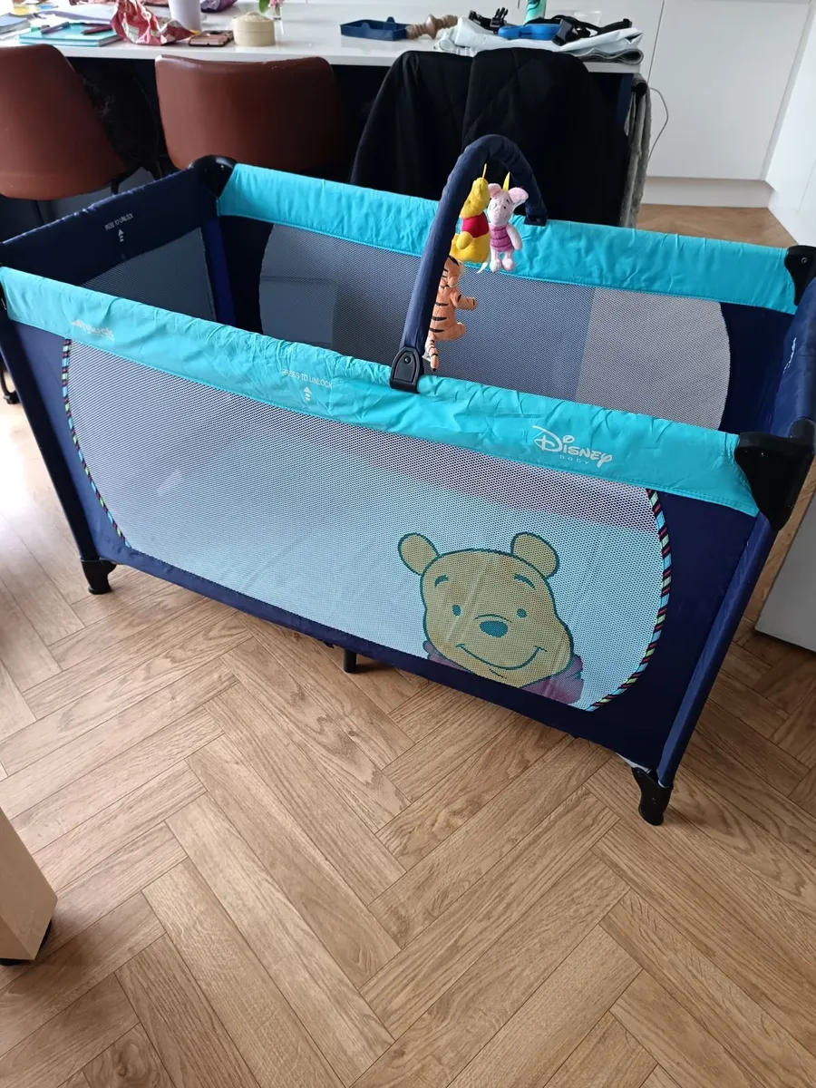 Travel cot with new mattress - Image 1