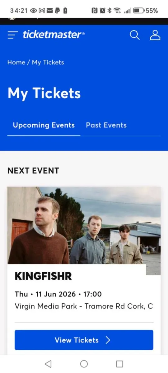2x Kingfishr Tickets CorkThurs 11th June Standing