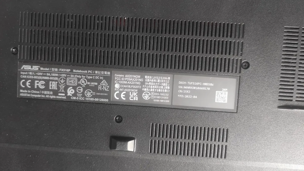 ASUS TUF Gaming F15 FX516PC — i5-11300H / RTX 3050 - Image 4