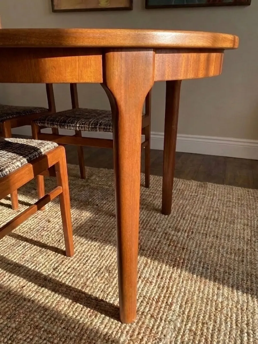 Mid Century Teak McIntosh Dining Table & 6 Chairs - Image 4