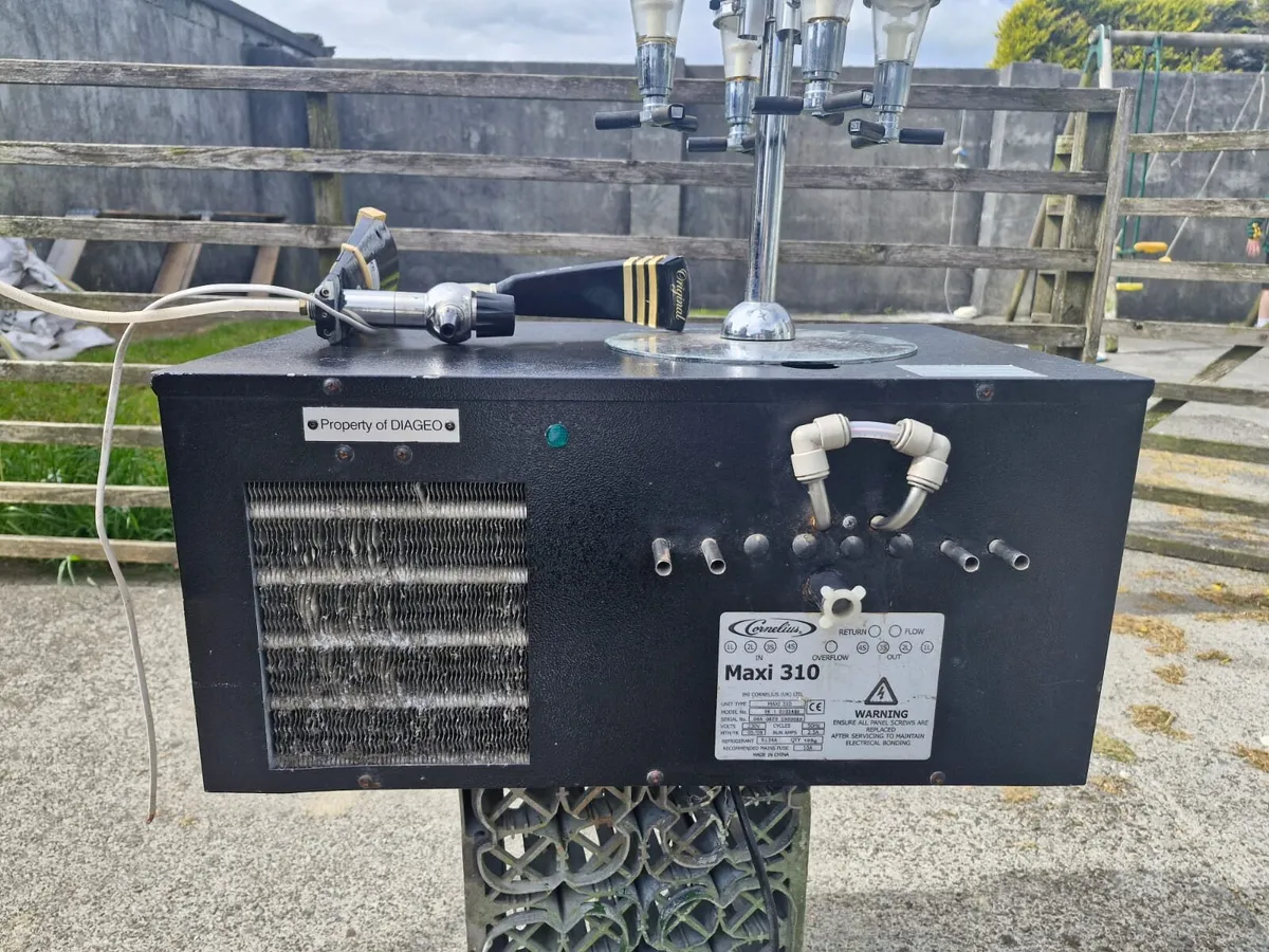 Beer tap, cooler and full gas cylinder plus fridge - Image 3