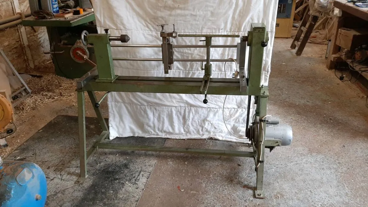Wood Lathe with copying attachment - Image 1