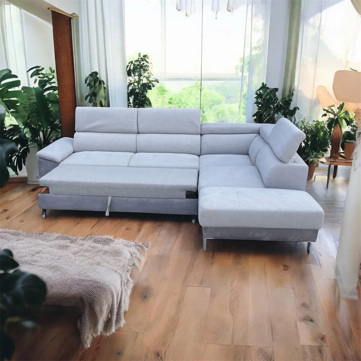 L Corner sofa/sofabed - Image 4