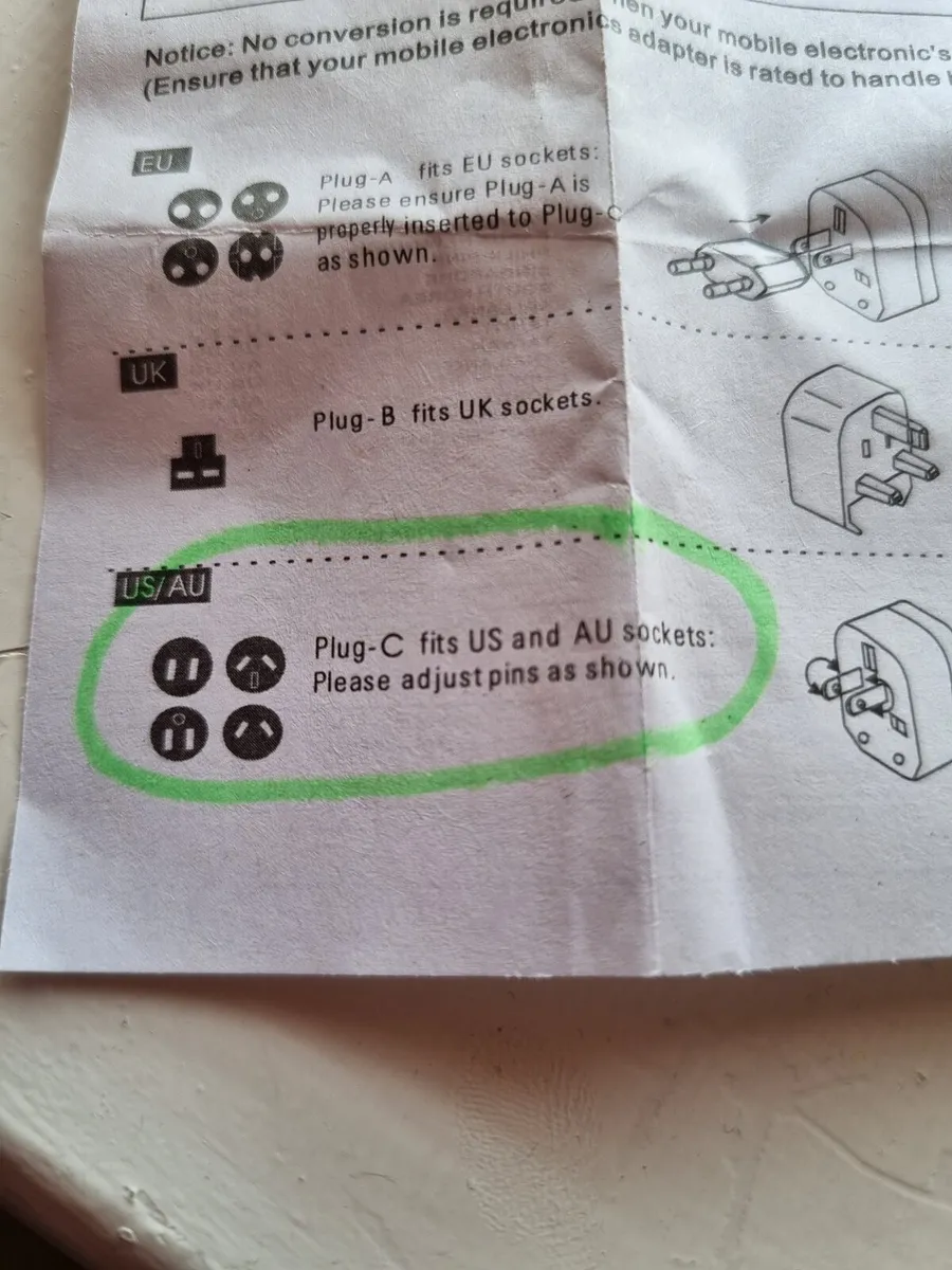FREE UK/IRL to US and AU adapter - Image 3