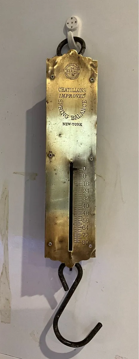 Vintage Brass Chatillon Spring Balanced Scale - Image 1