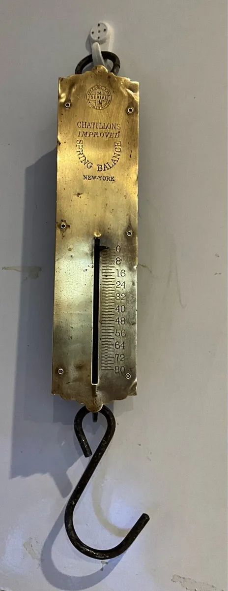 Vintage Brass Chatillon Spring Balanced Scale - Image 3