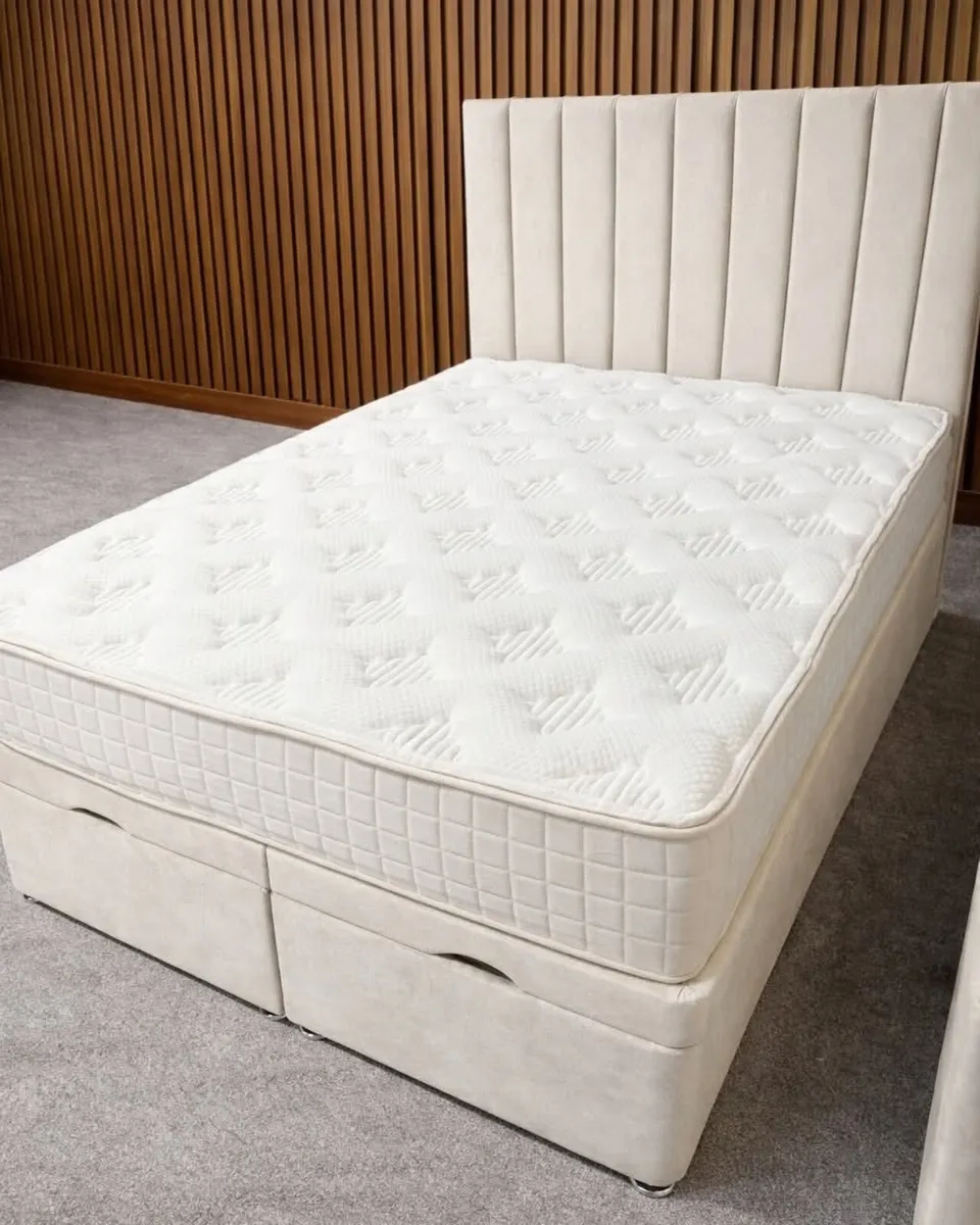 Divan Ottoman Base Bed With Mattress Opt - Image 1