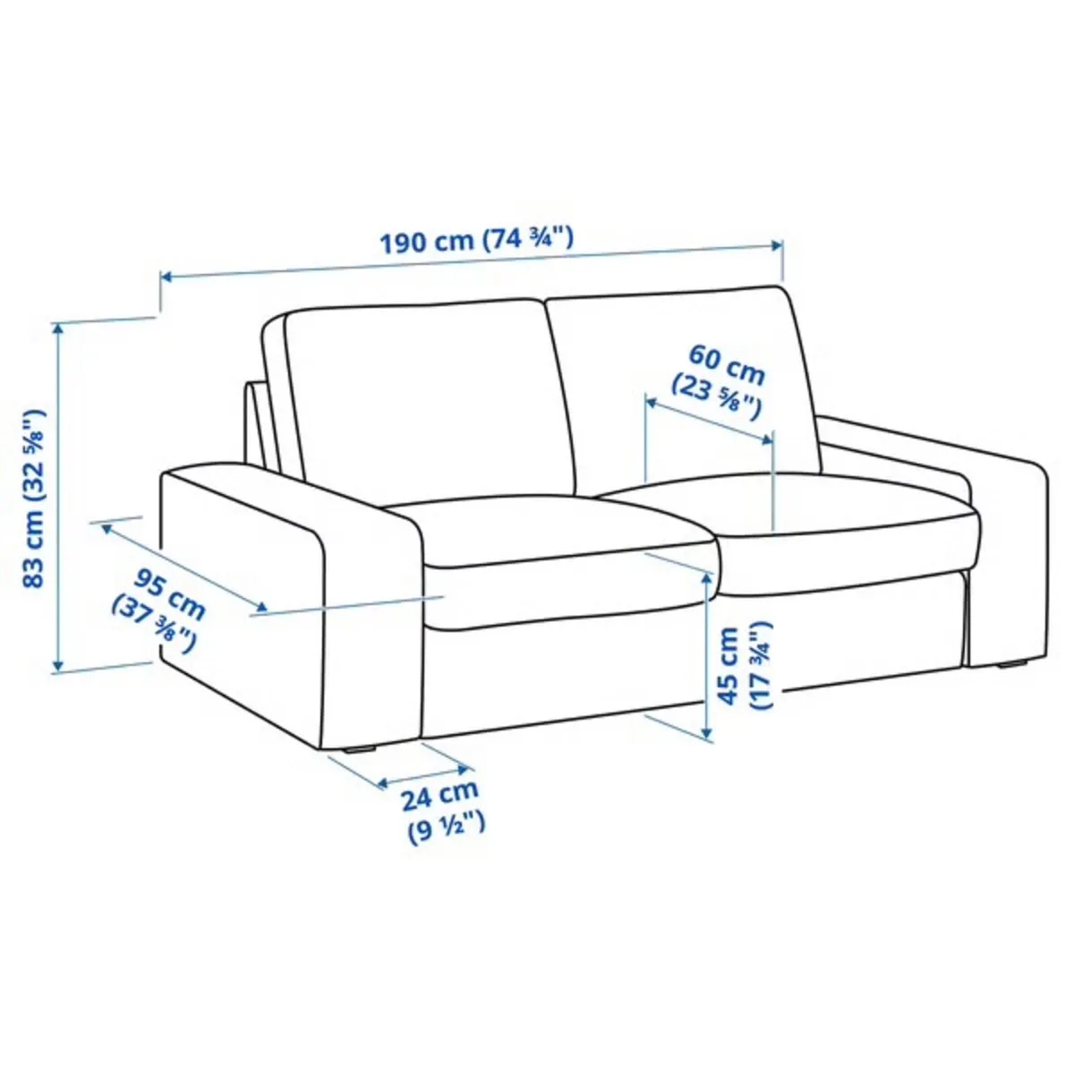 IKEA - Kivik 2 Seater, grey, excellent condition - Image 4