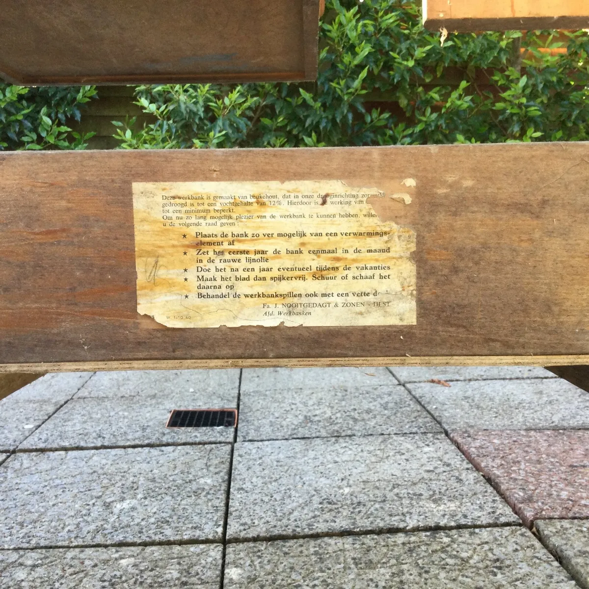 J.Nooitgedagt and Zonen Pilst Workbench - Image 2