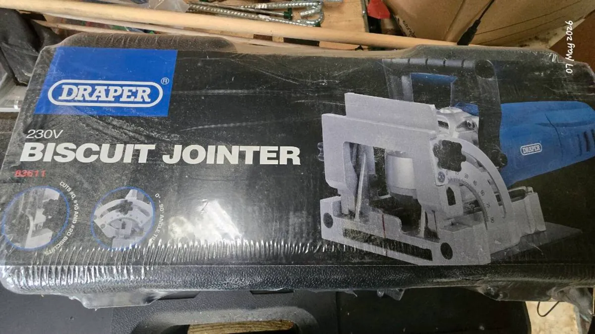 Draper 900W Biscuit Jointer & 1000 Trend Jointing - Image 1