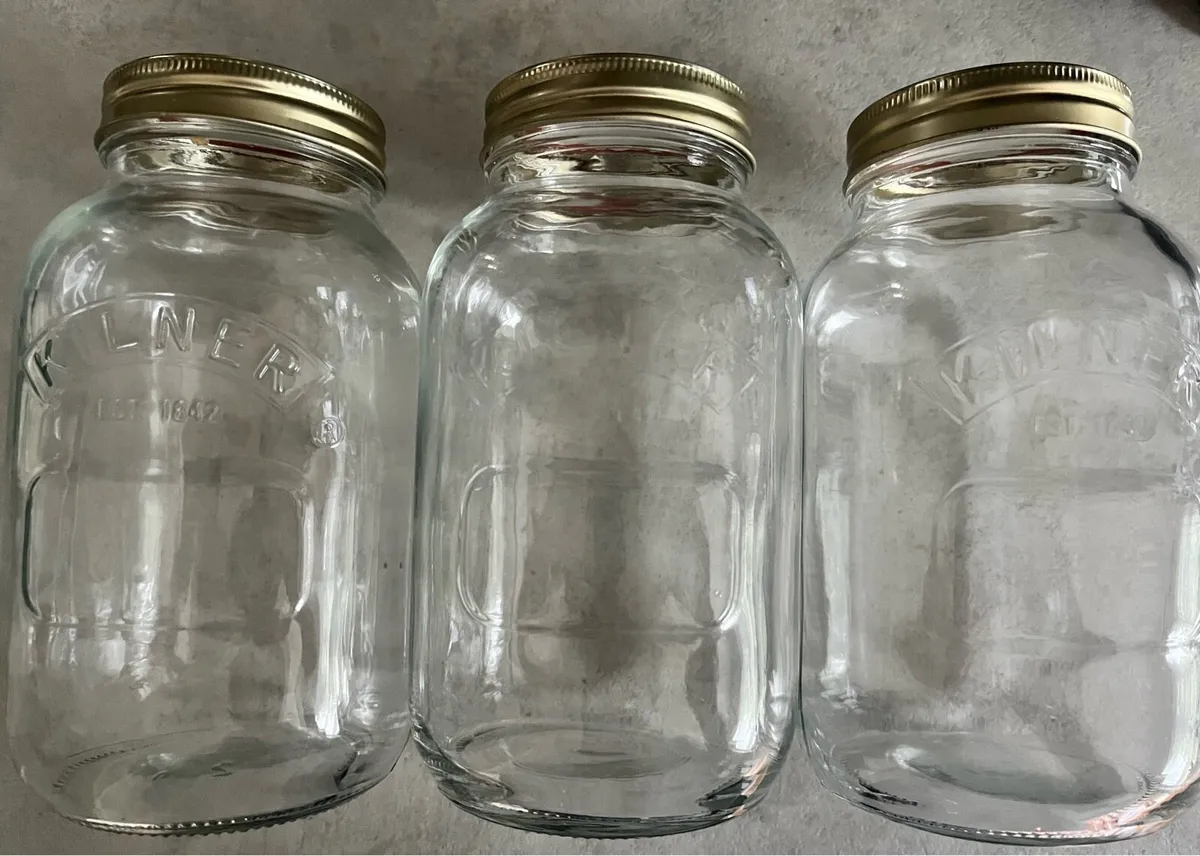 Three glasses jars - Image 2