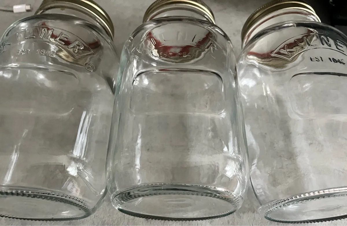 Three glasses jars - Image 4