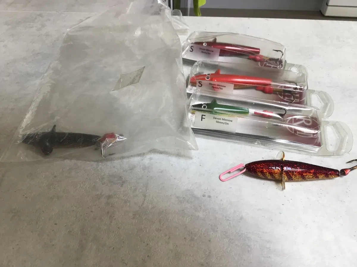 5 Brand New Devon Minnows - Image 1