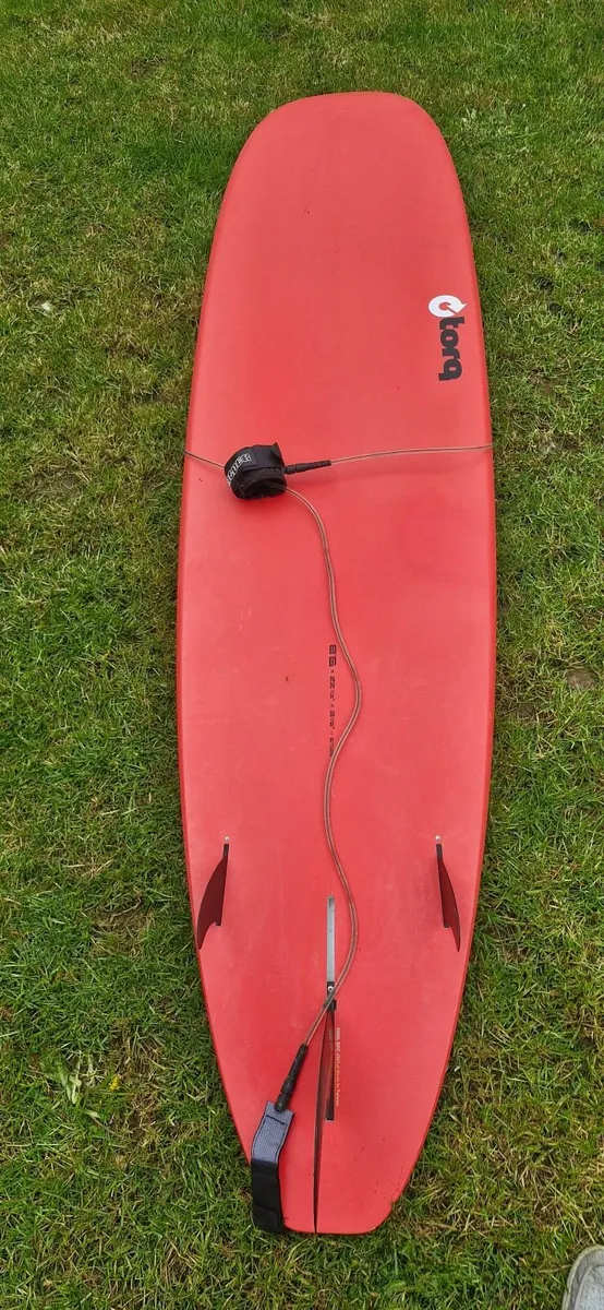 Surfboard Torq Epoxy TET Longboard Red Pinline 8'6 - Image 1