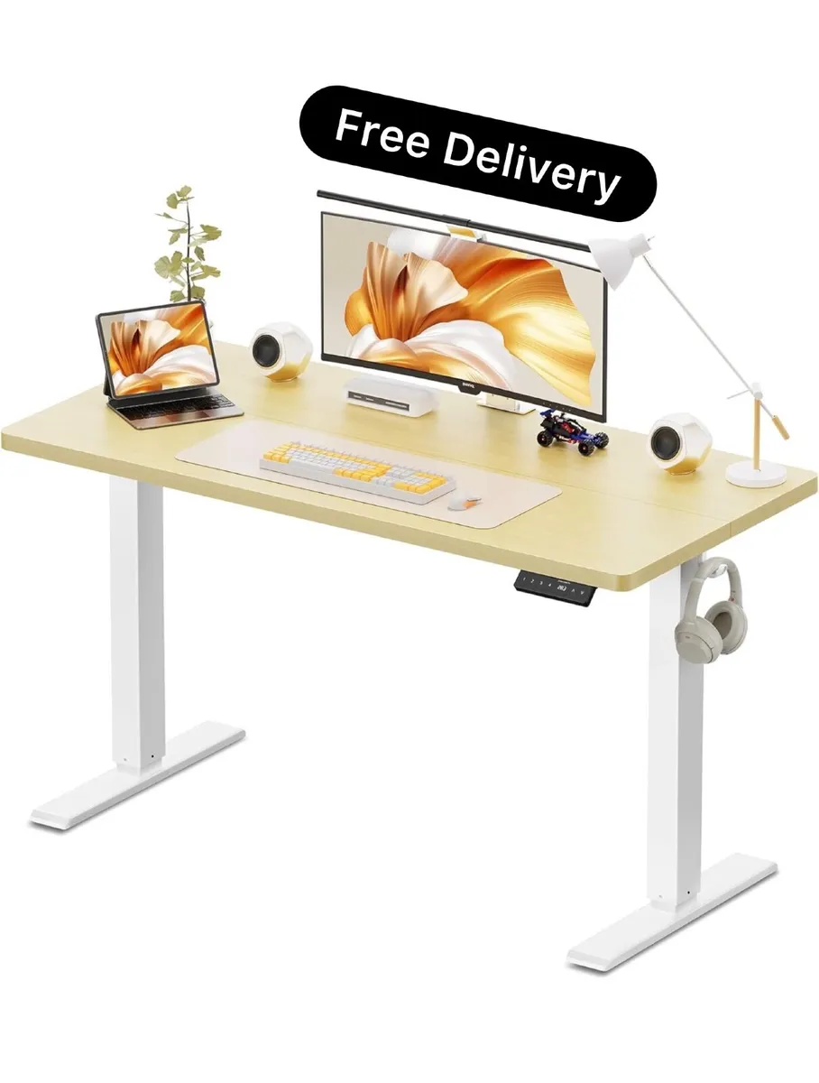 120 x 60 cm Standing Desk, Electric Height Adjusta - Image 1