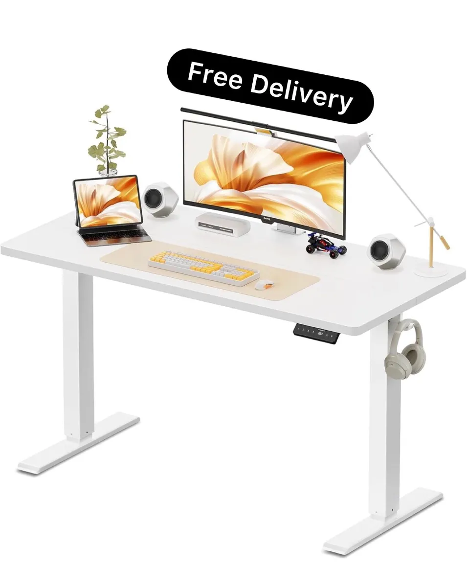 120 x 60 cm Standing Desk, Electric Height Adjusta - Image 1