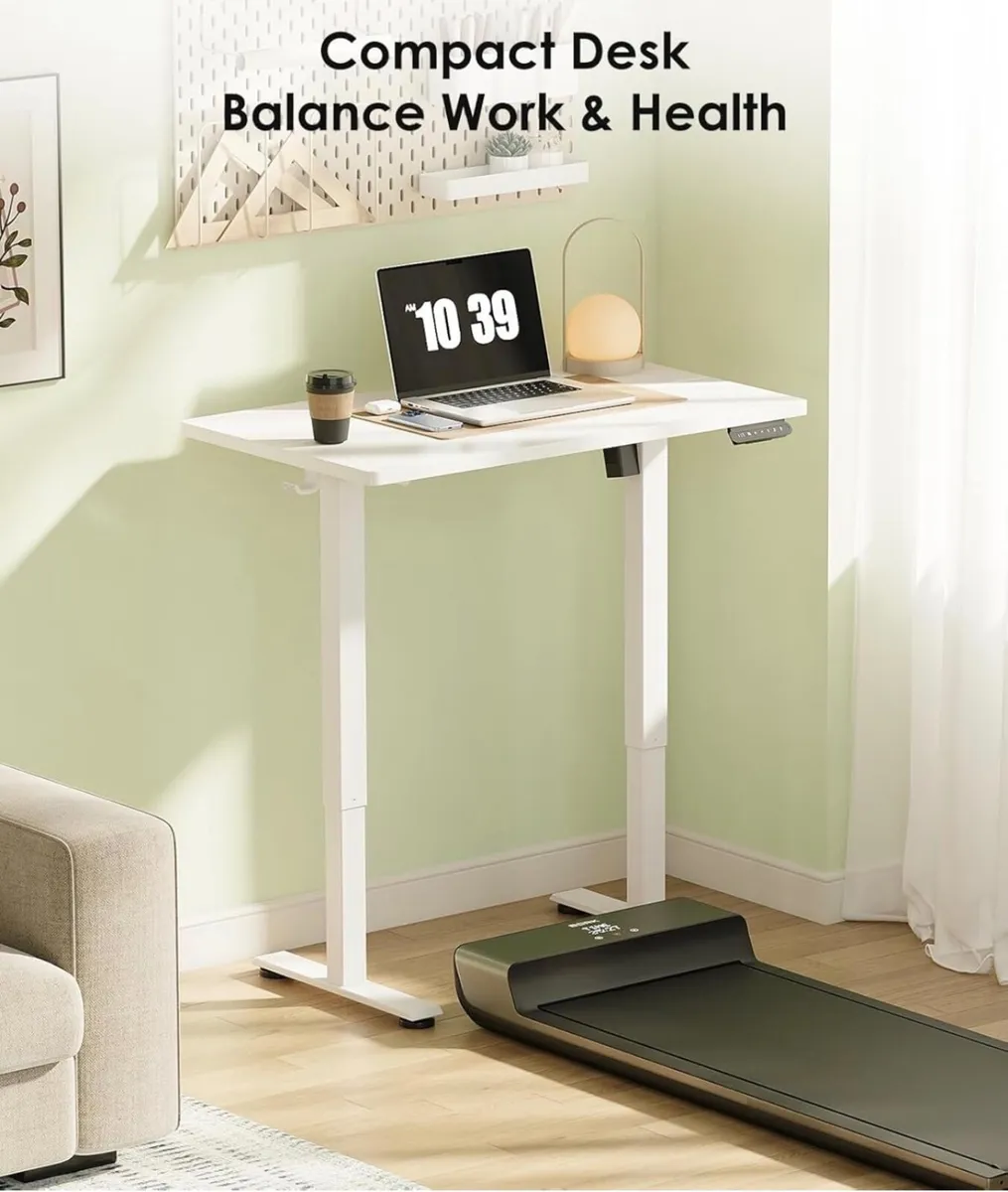 Standing Desk, 80cm Small Height Adjustable Desk w - Image 1