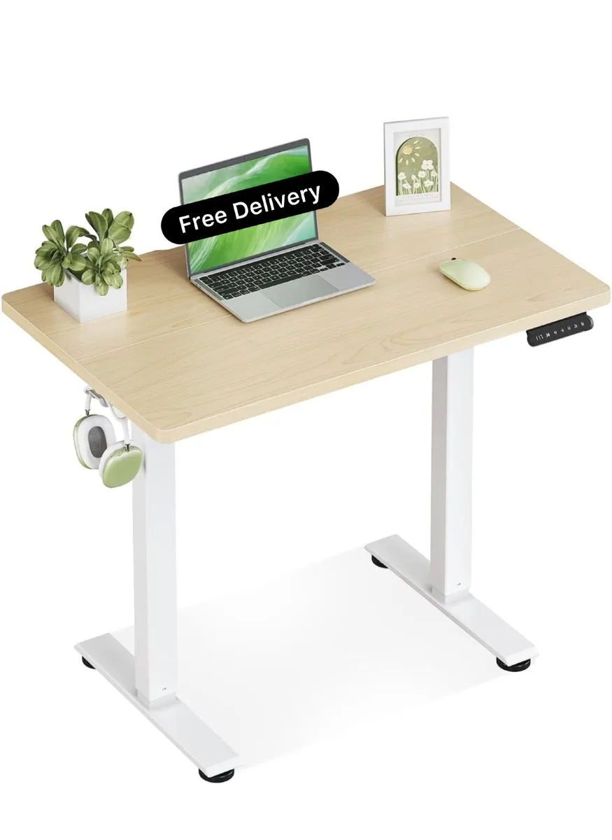 Standing Desk, 80cm Small Height Adjustable Desk w - Image 1