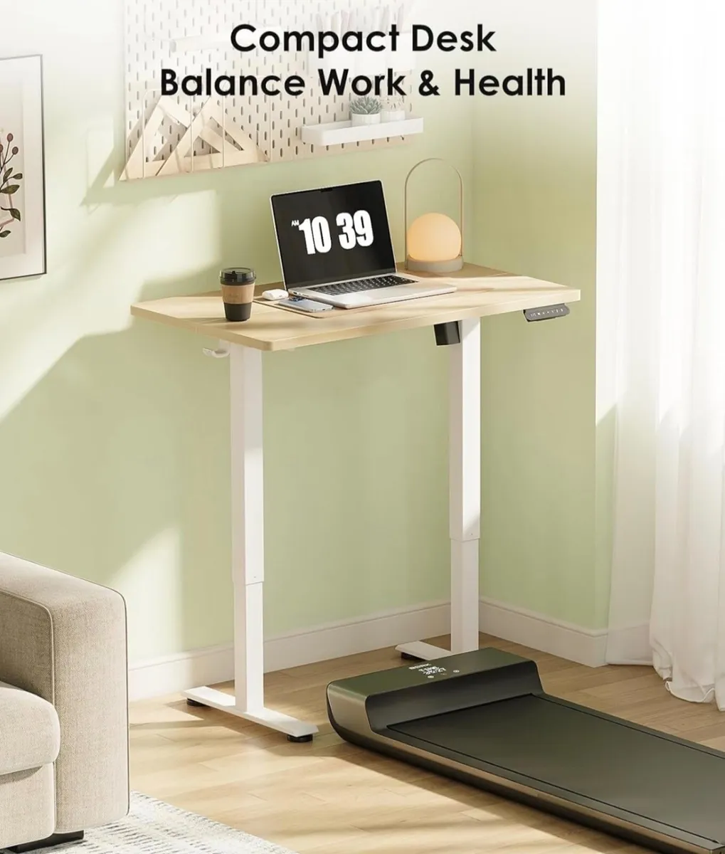 Standing Desk, 80cm Small Height Adjustable Desk w - Image 1