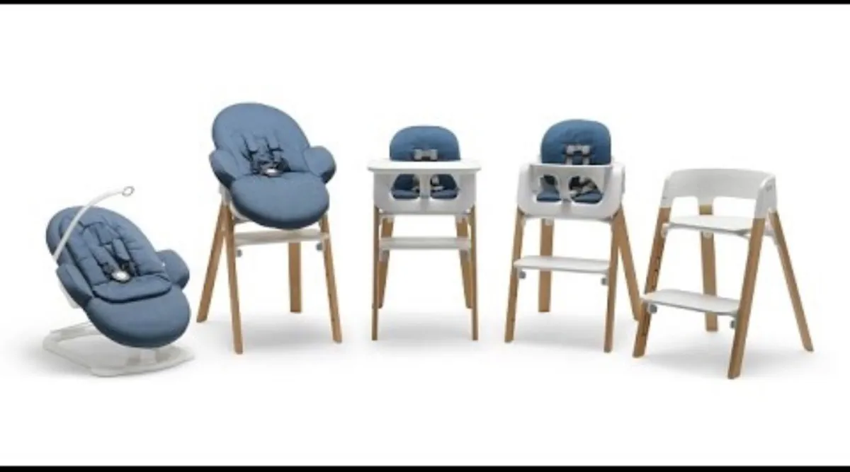 2x Stokke® Steps™  bouncer and highchair - Image 1
