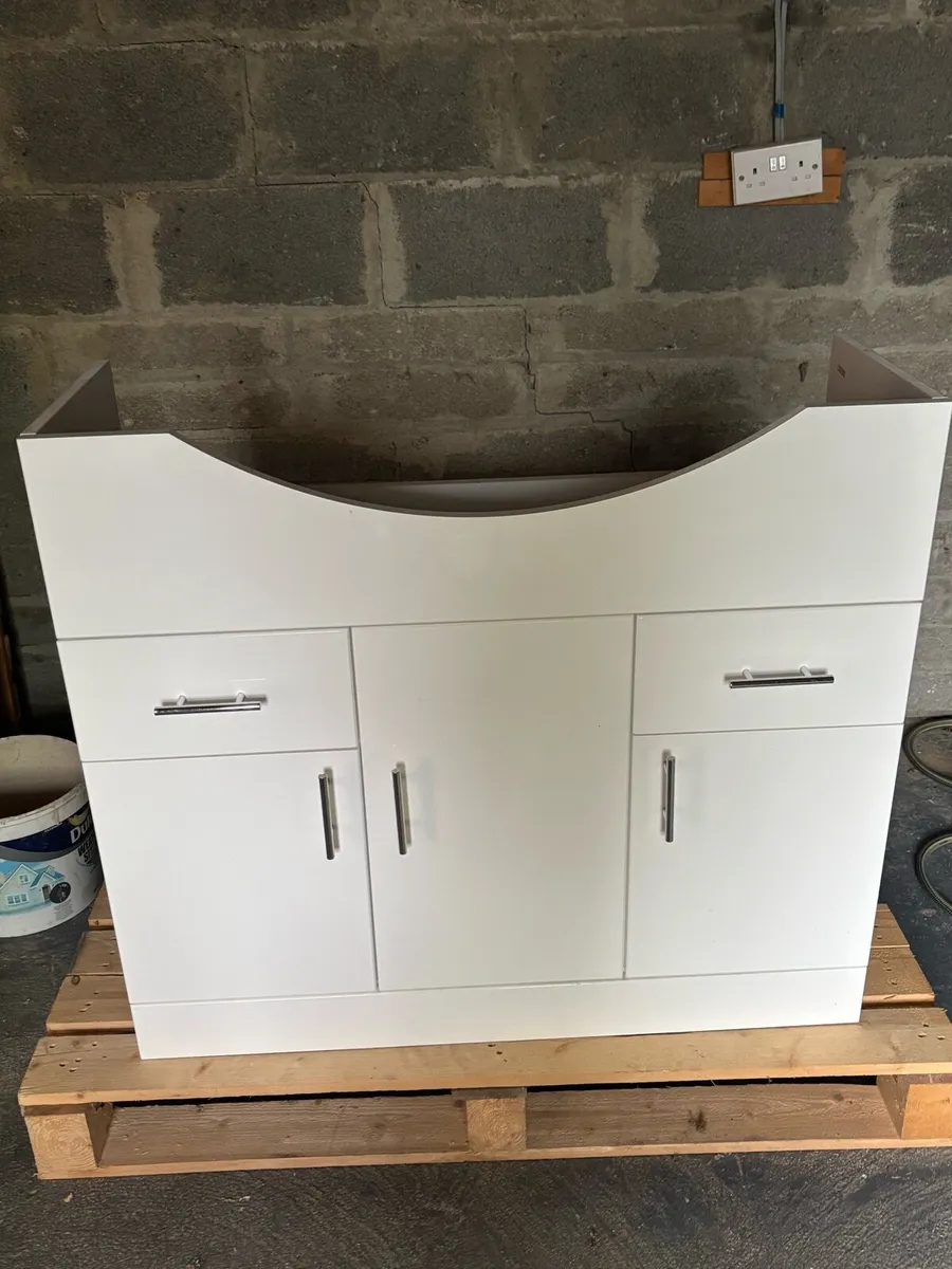 Vanity Unit White Gloss  100cm / 1000mm - Image 2