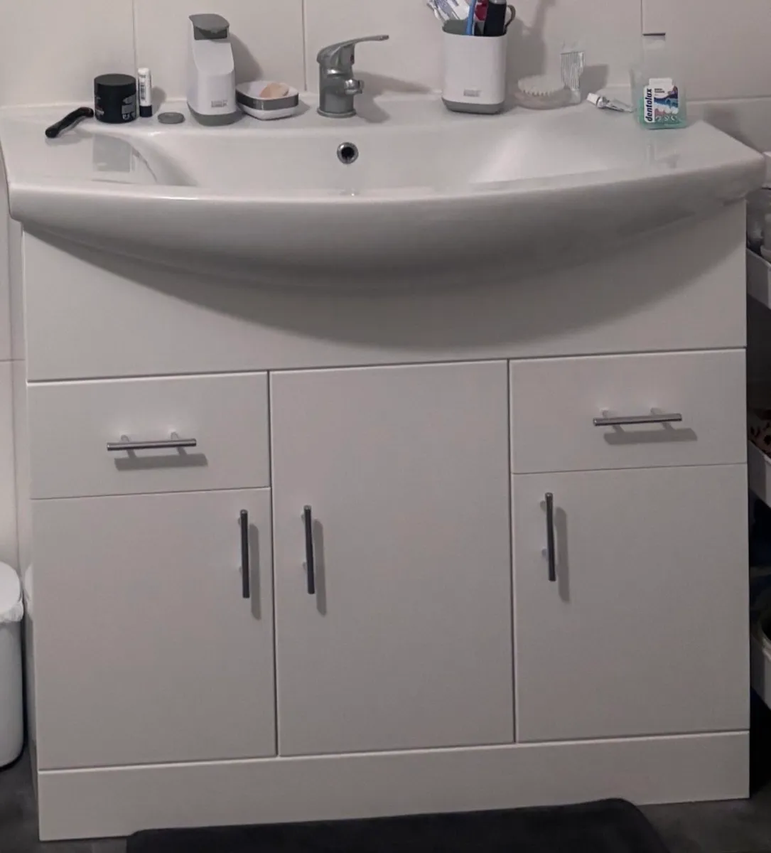 Vanity Unit White Gloss  100cm / 1000mm - Image 1