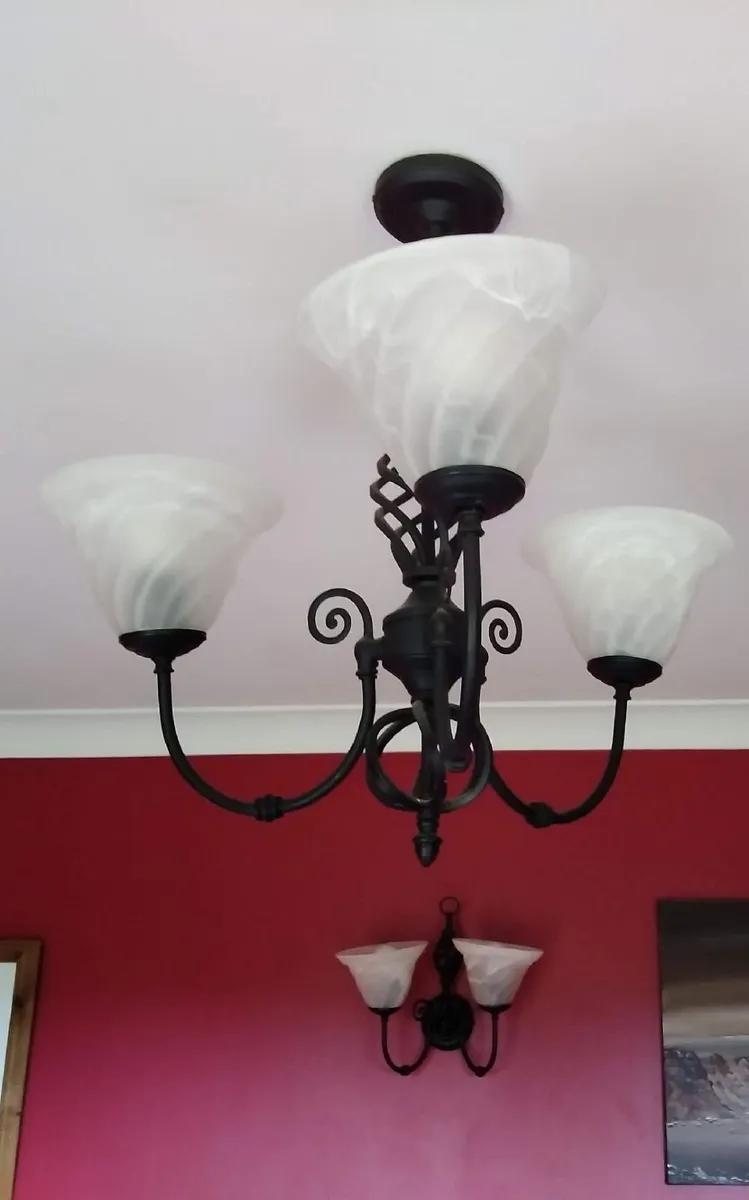 Ceiling Light with Matching Wall Light - Image 1
