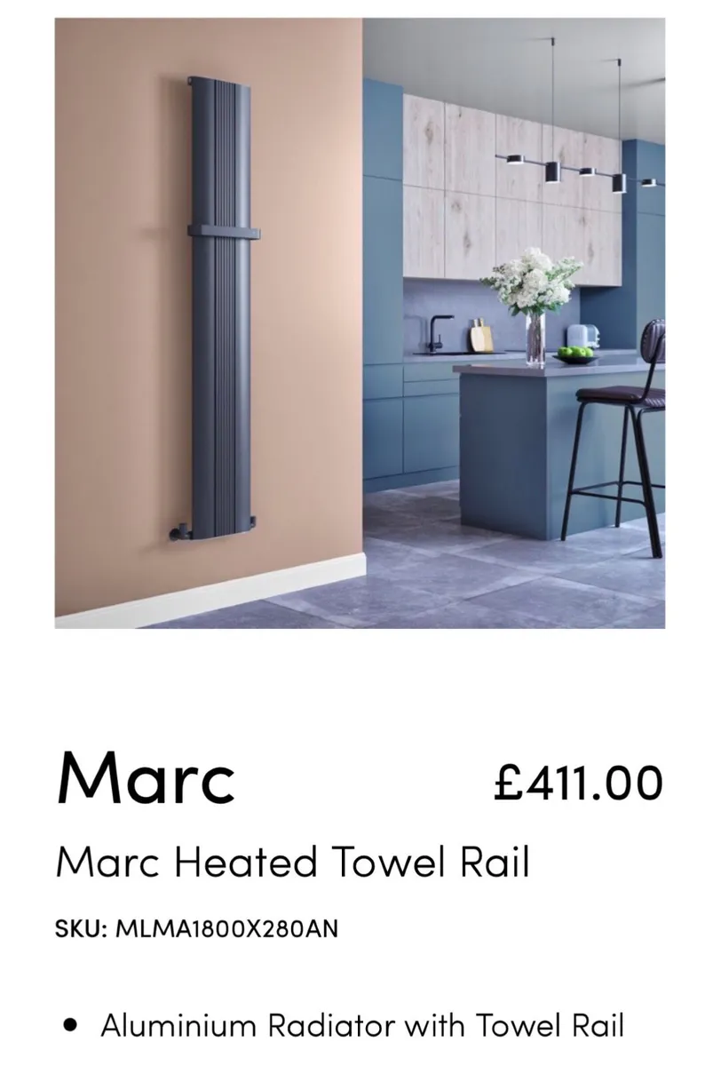 marc 1800 x 280 anthracite radiator - Image 3