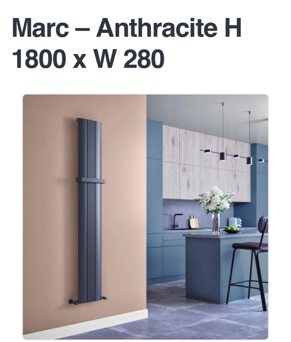 marc 1800 x 280 anthracite radiator - Image 1