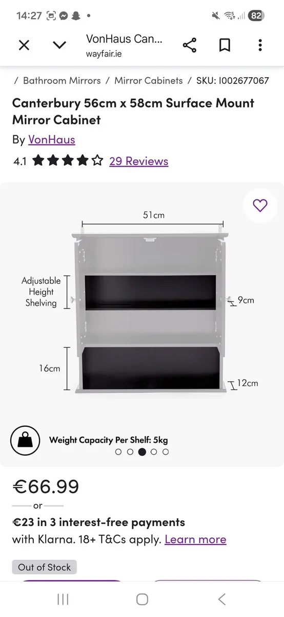 Bathroom mirror cabinet - Image 4